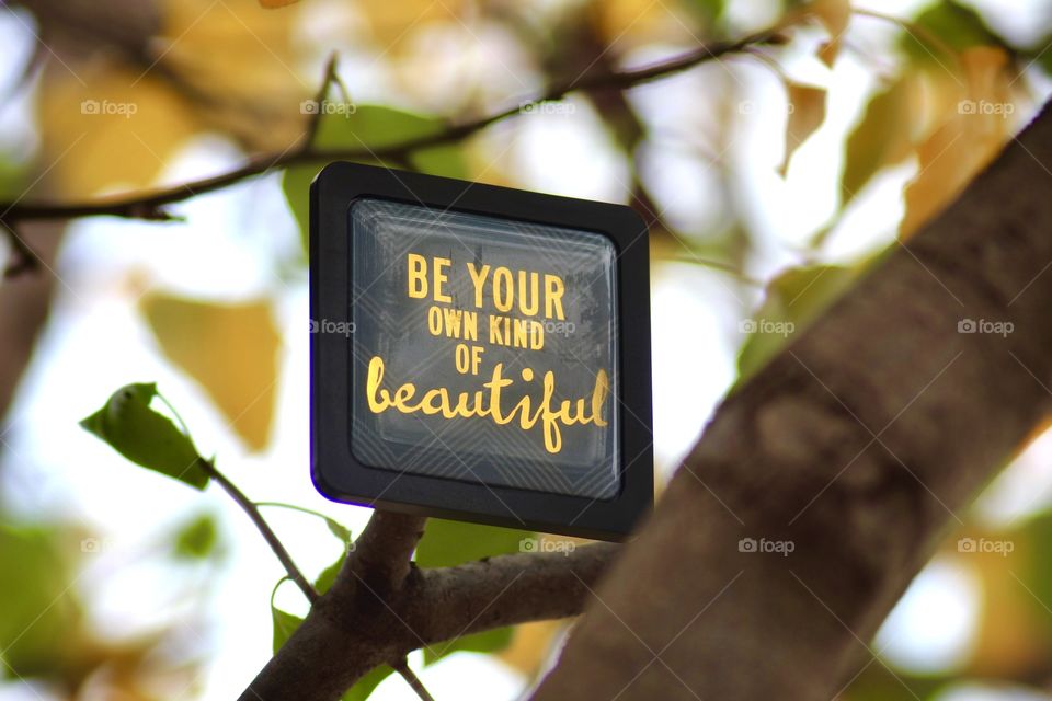 Be your own kind of beautiful 