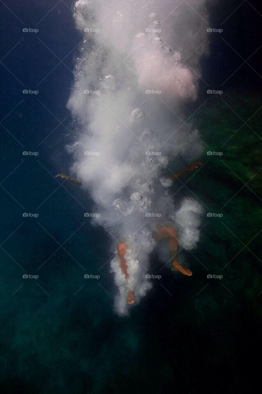 water ocean jumping in cannonball by jalexandria