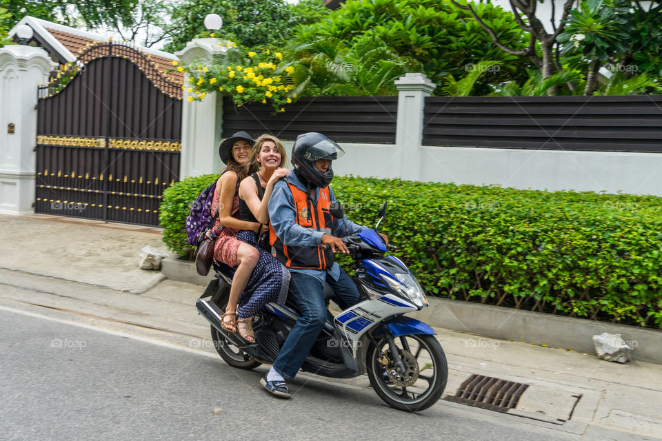 Happy Tourists in Bangkok.