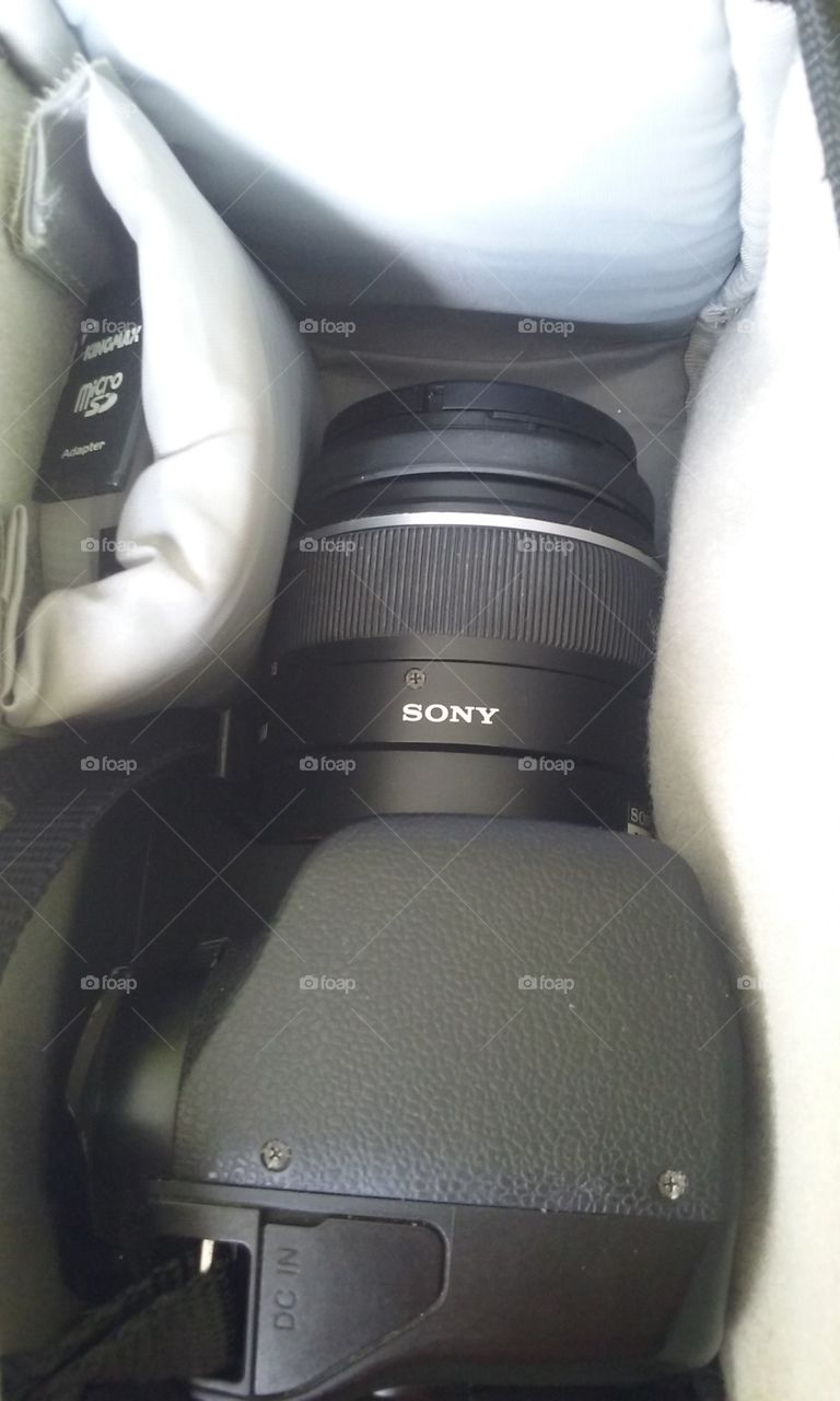 Camera Sony in bag
