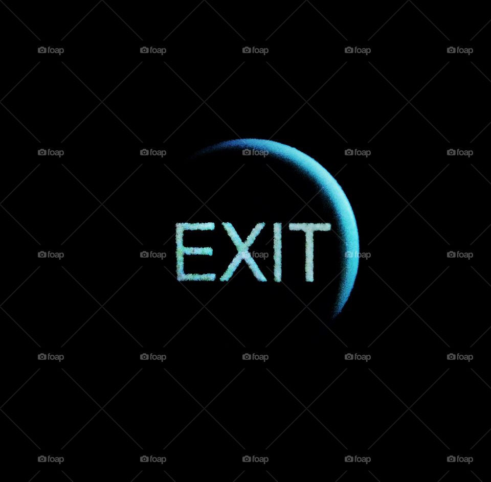  Black exit button