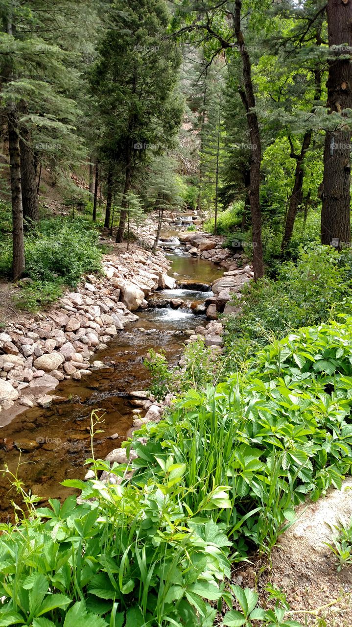 Seven falls in Colorado