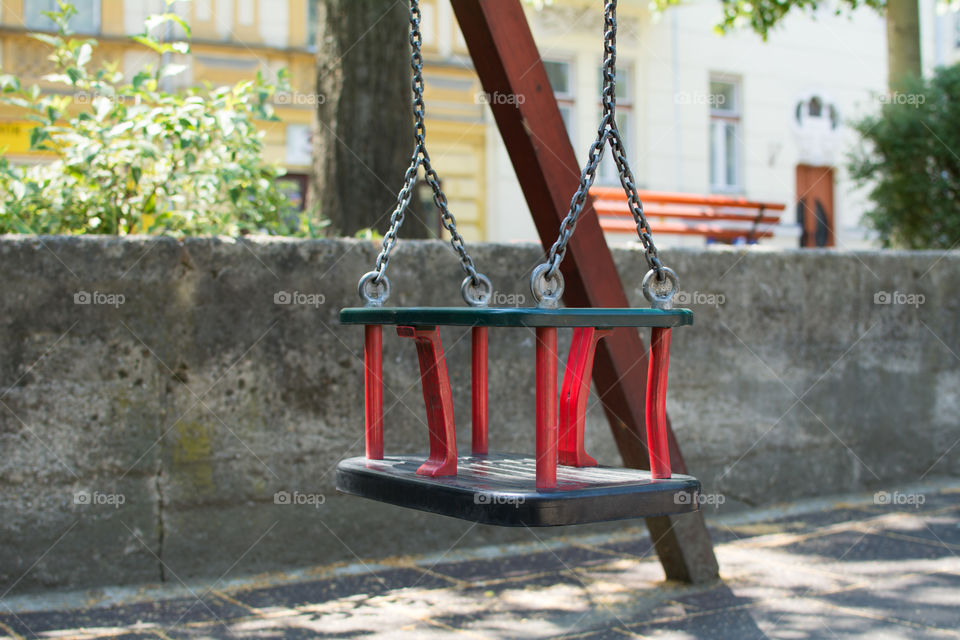 child swing in park