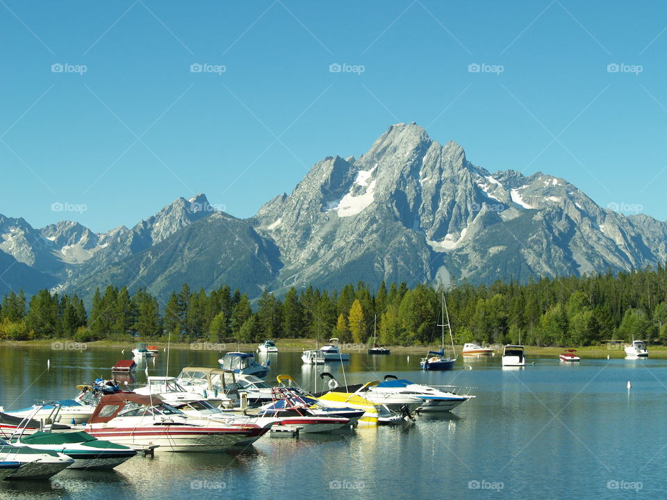 Boats and mountains