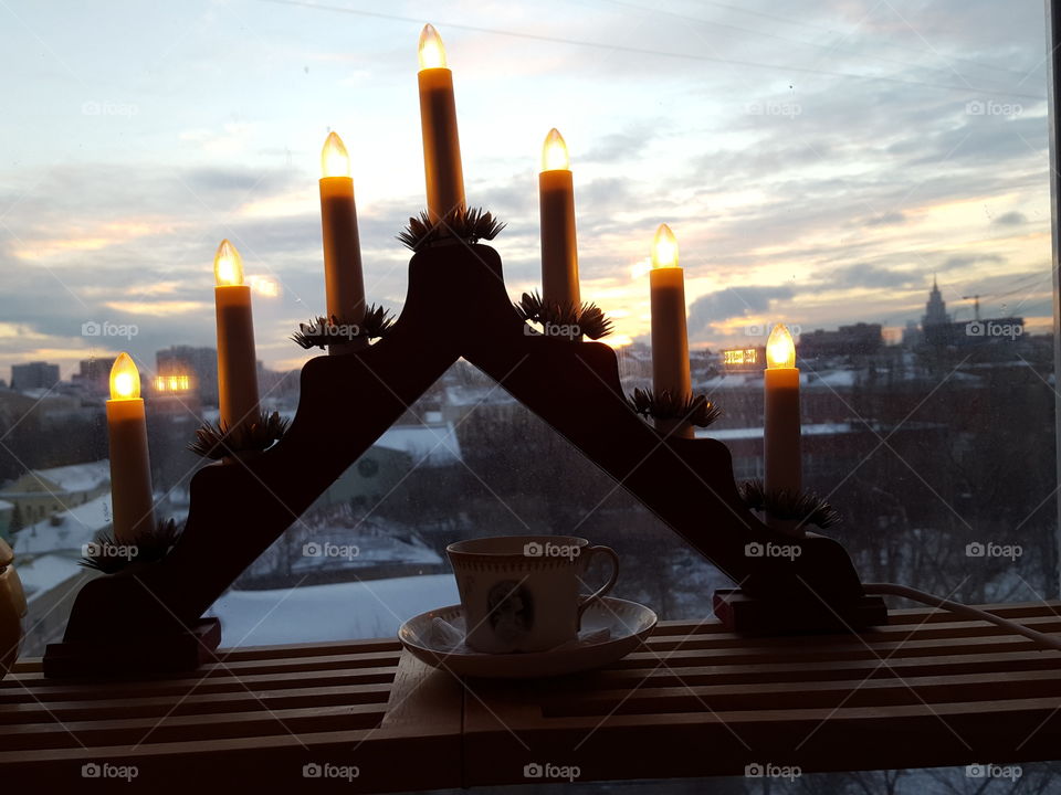 Candle, Flame, Candlelight, Sunset, Wax