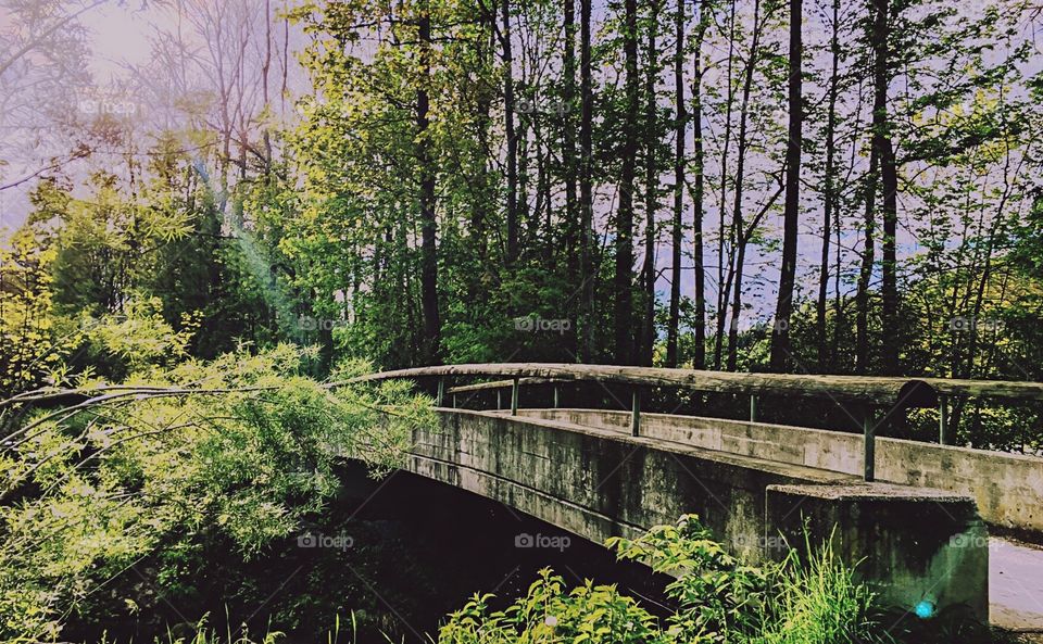 Bridge over the river Thur in Uzwil, the eastern part of Switzerland
