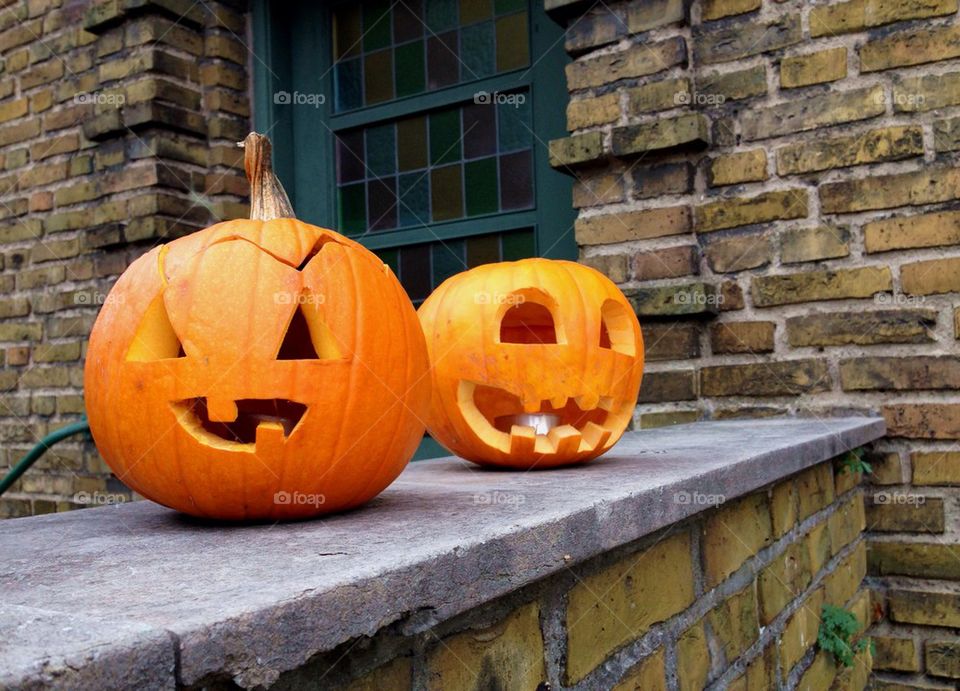 Halloween pumpkins.