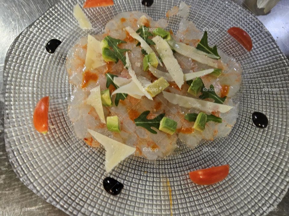 carpaccio de gambas