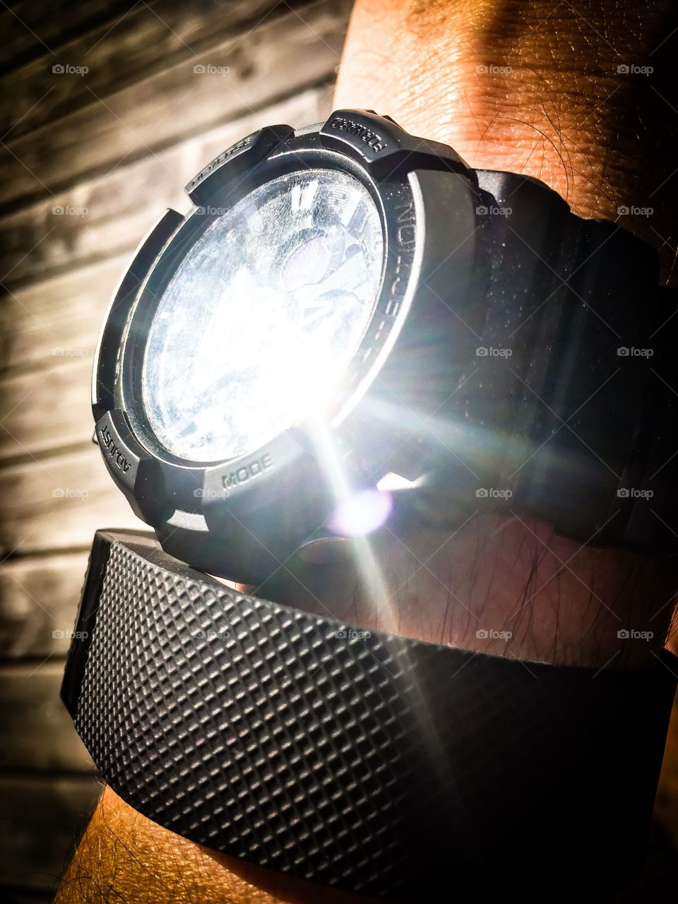 Time stands out with the sun 