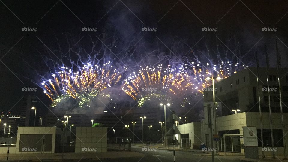 Fire works at abudhabi