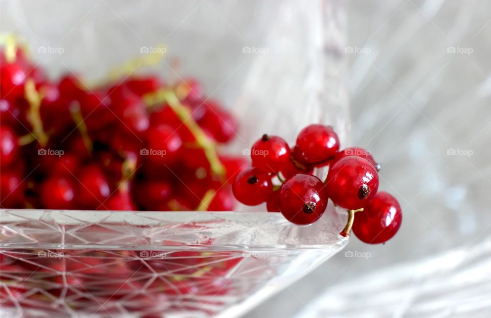 Currant in crystal bowl