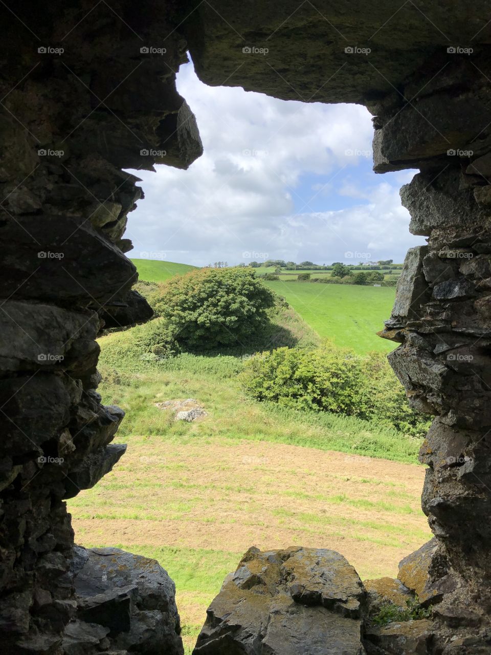 A view from castle ruins in annestown 