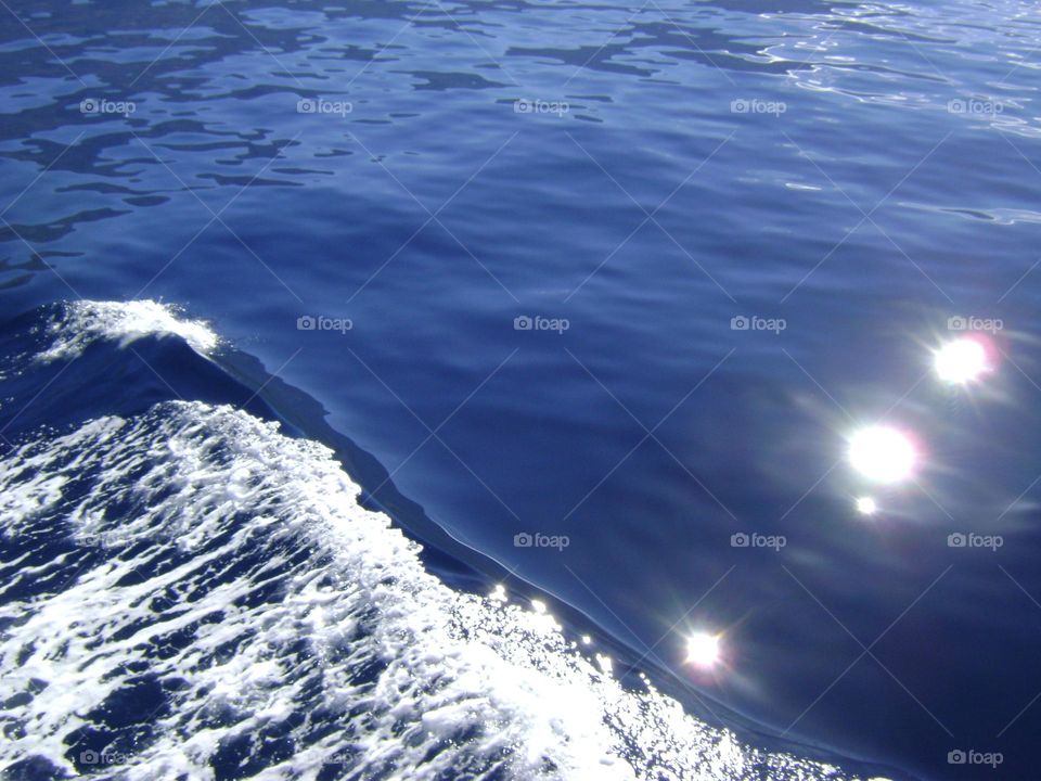 sun glare on the sea