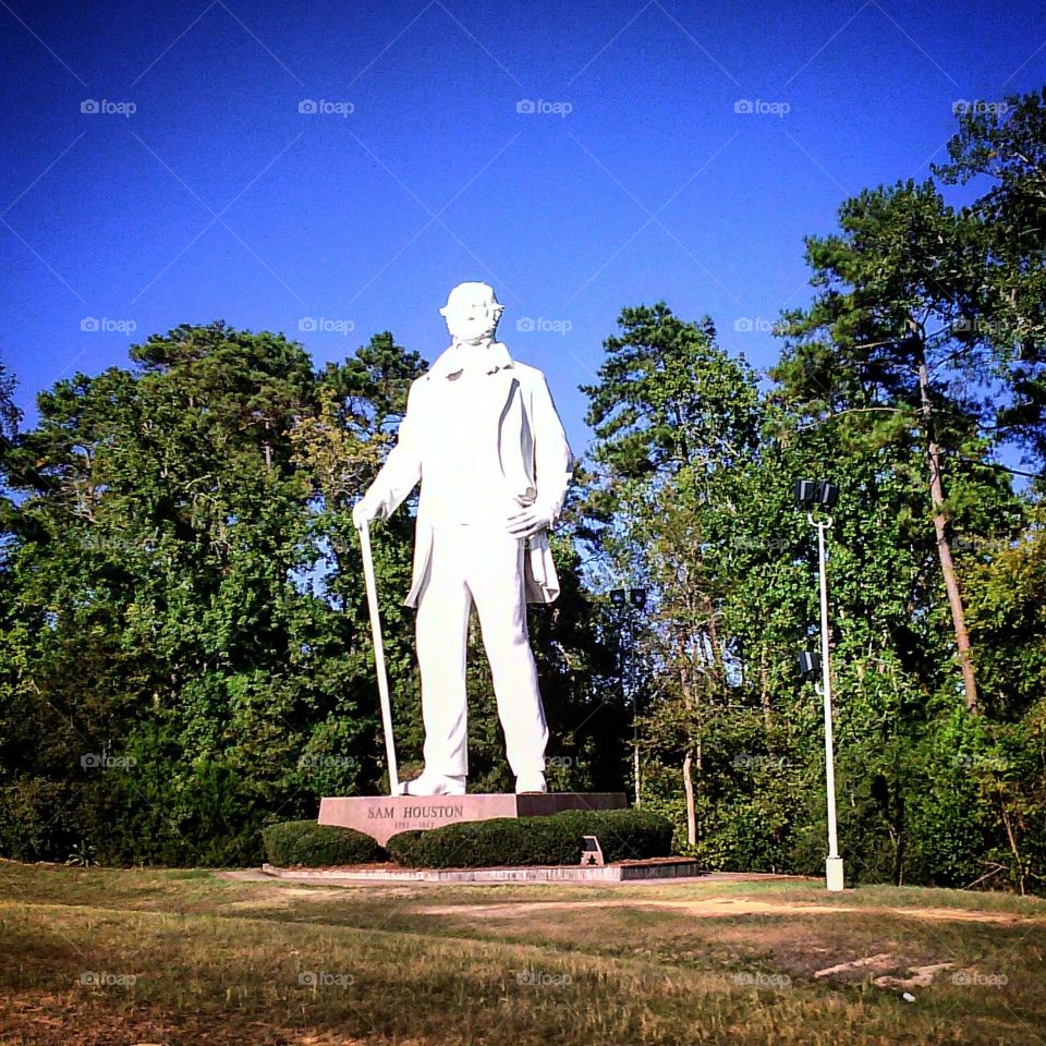 Large statue of Sam Houston in Texas
