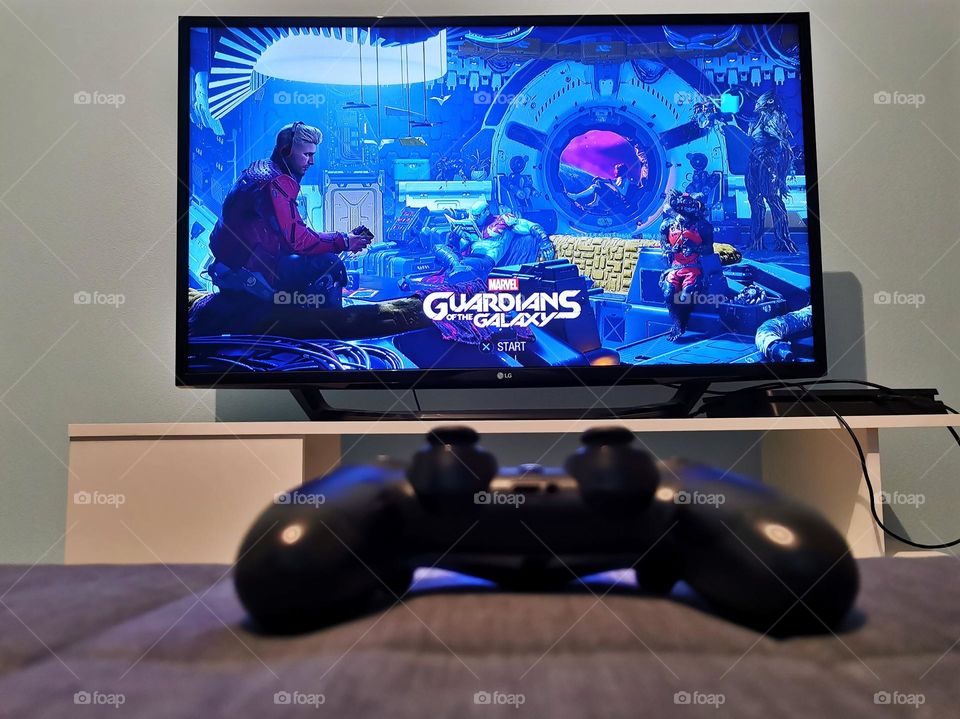 Guardians of the galaxy video game on Sony PlayStation