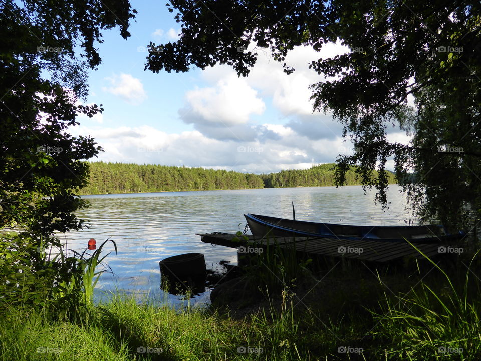 Boat in a lake