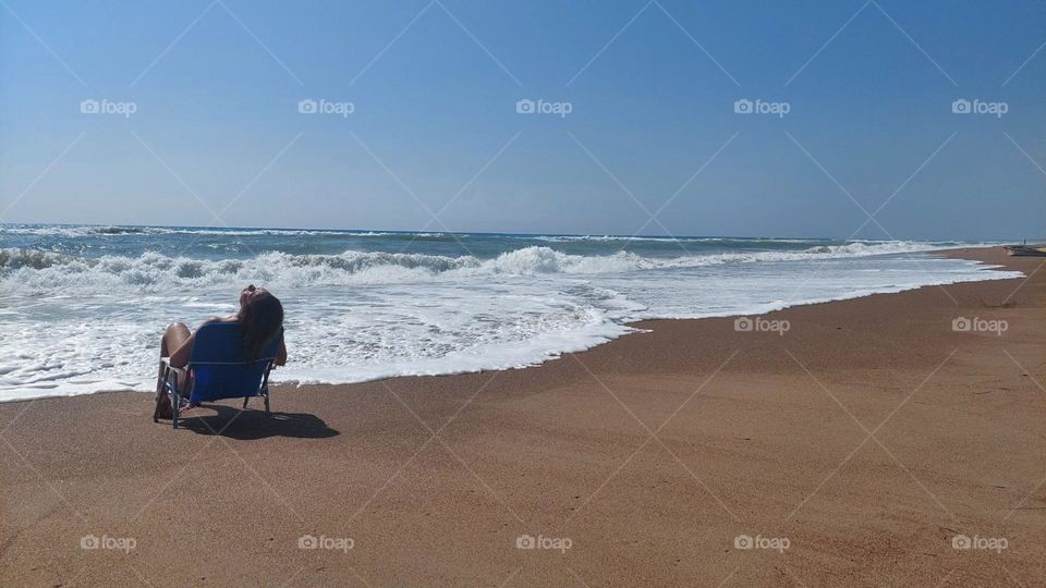 Woman on the beach