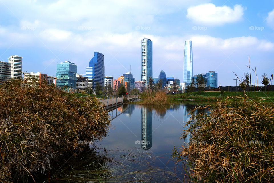 Modern city reflection