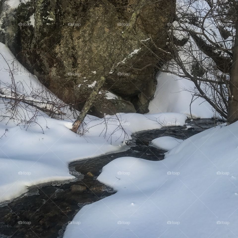 Nature Winter Landscape - Snow & Water