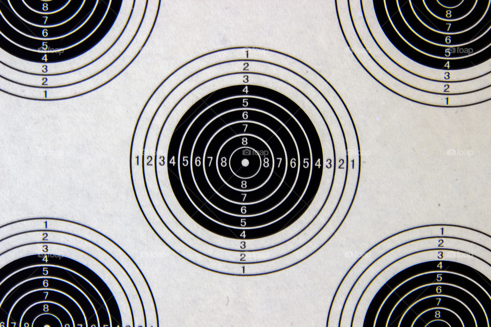 round shooting target on paper