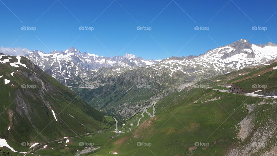 Landscape Furka Pass Switzerland