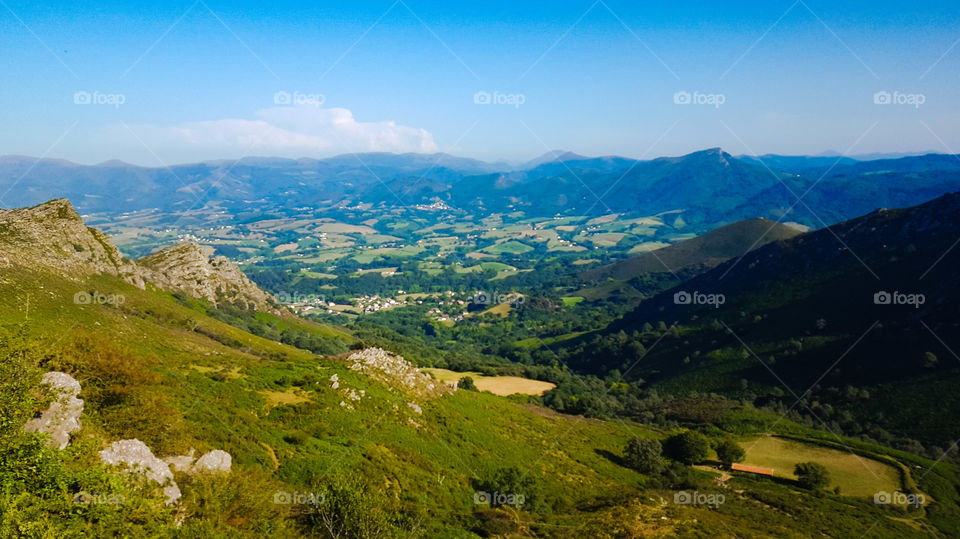 Scenic view in Sare, France