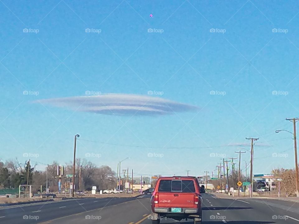 UFO cloud over New Mexico in Albuquerque