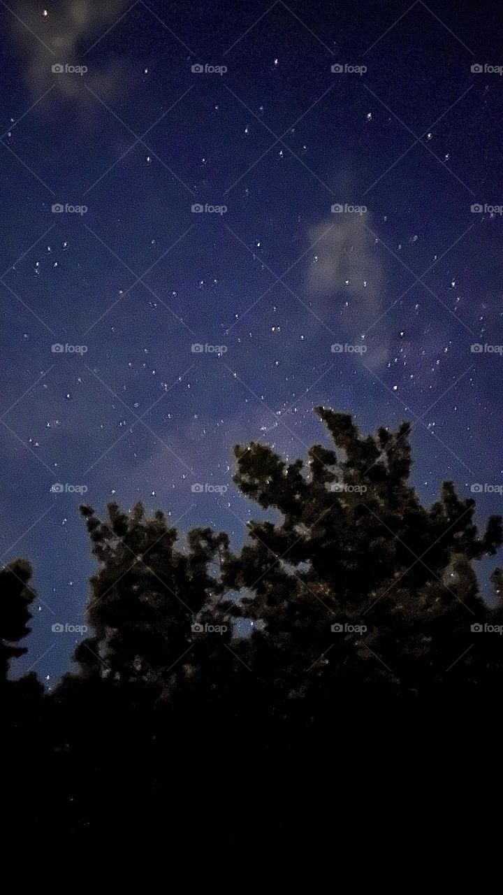 Night sky With twinkling stars
