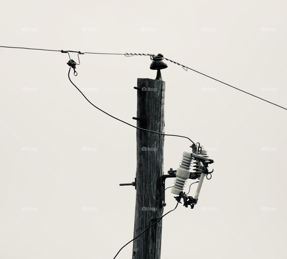 Black and white (silver?) version of a neighboring utility pole. Hands off! ;)