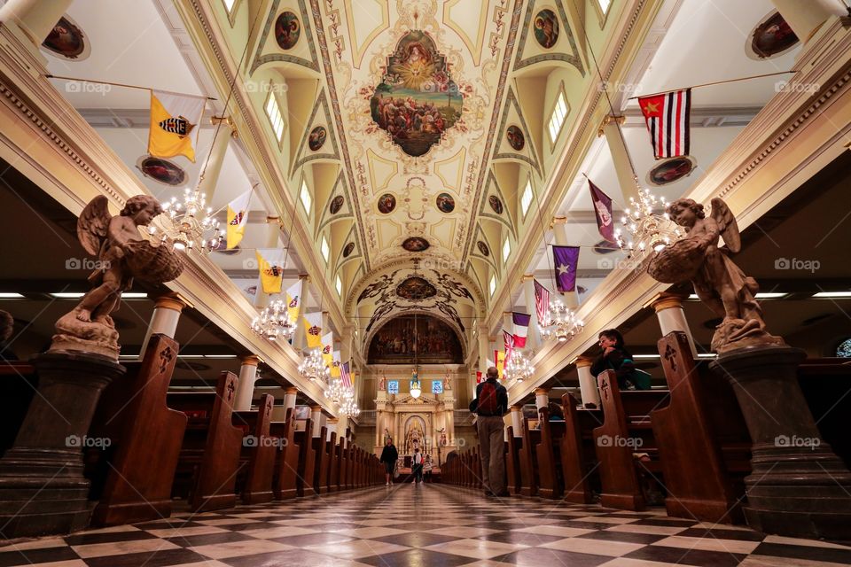 Inside the church 