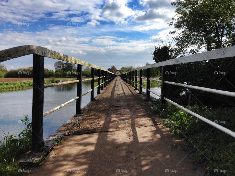 Bridge over the canal. Bridge over the canal