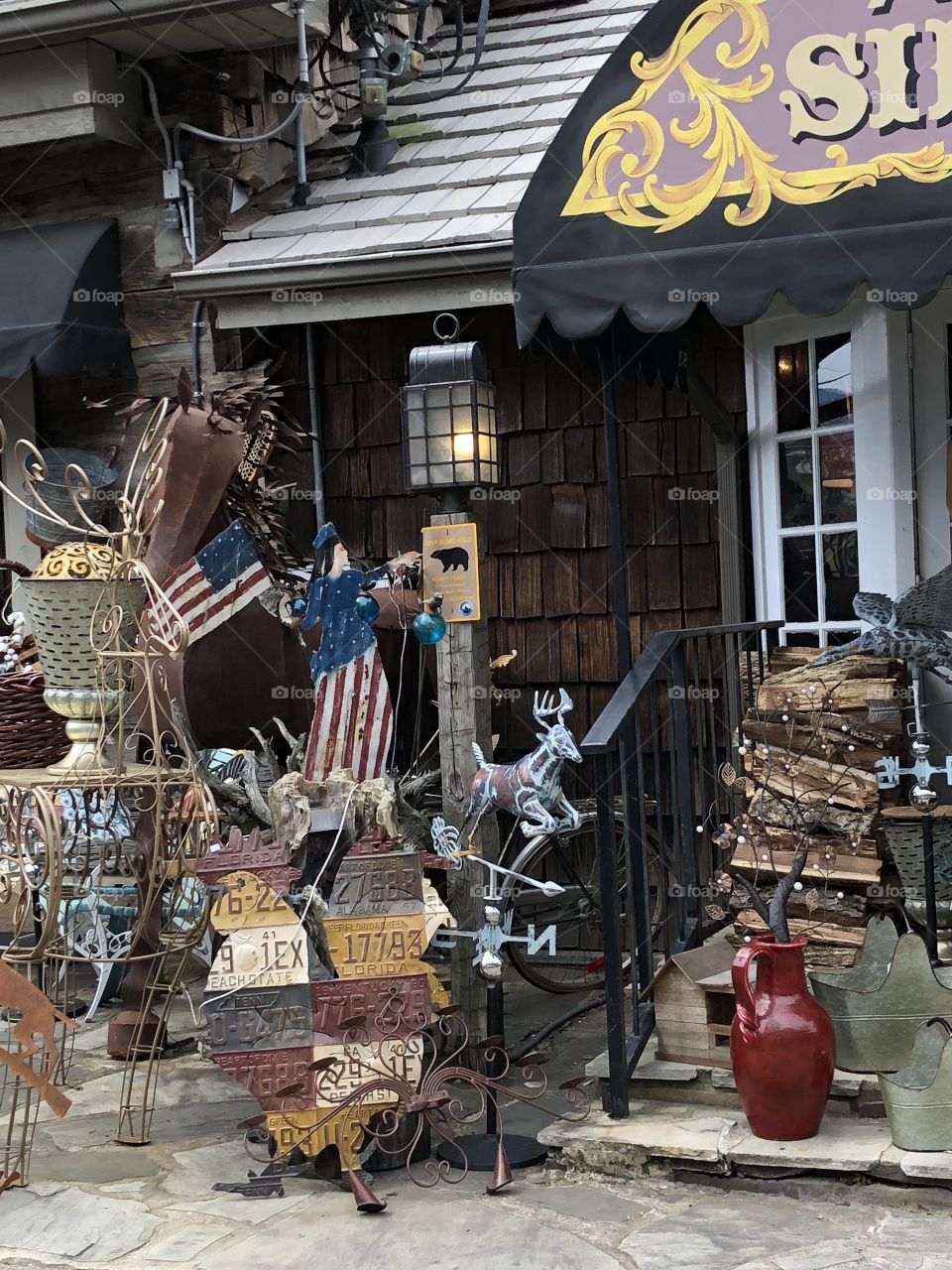 An old type store with much of the wares outside in the Smokey Mountains of Tennesee