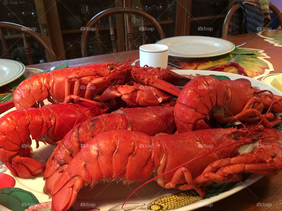 Lobster feast in season yum!