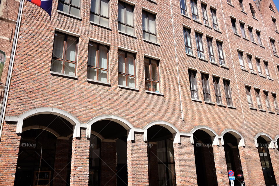 Facade of a building in Antwerp