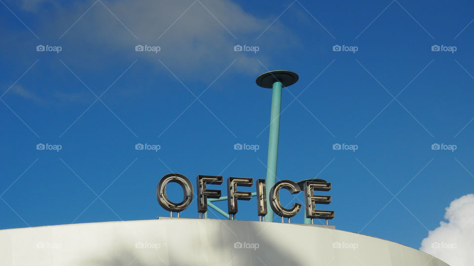 Office neon sign oldstyle vintage
