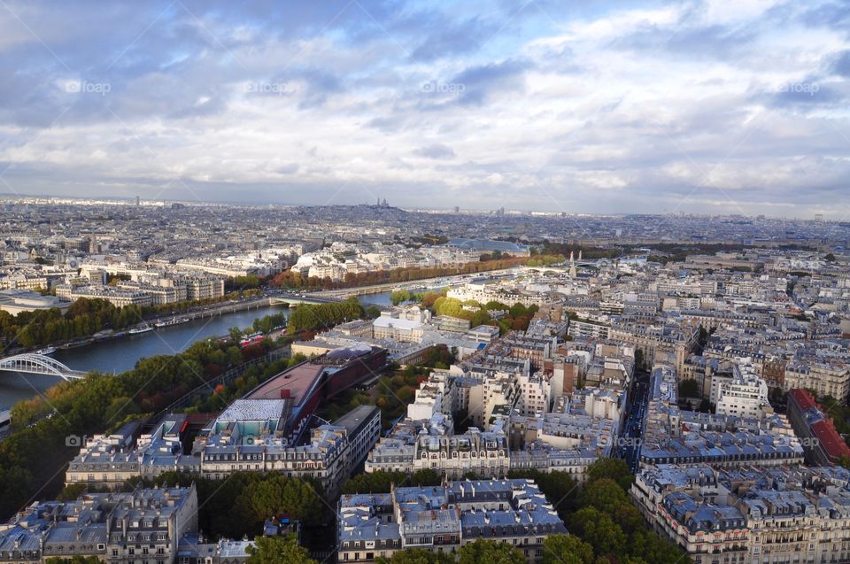 Paris view from Eiffel Tower 