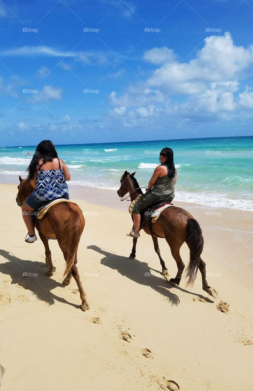 Mother & Daughter Horseback Riding