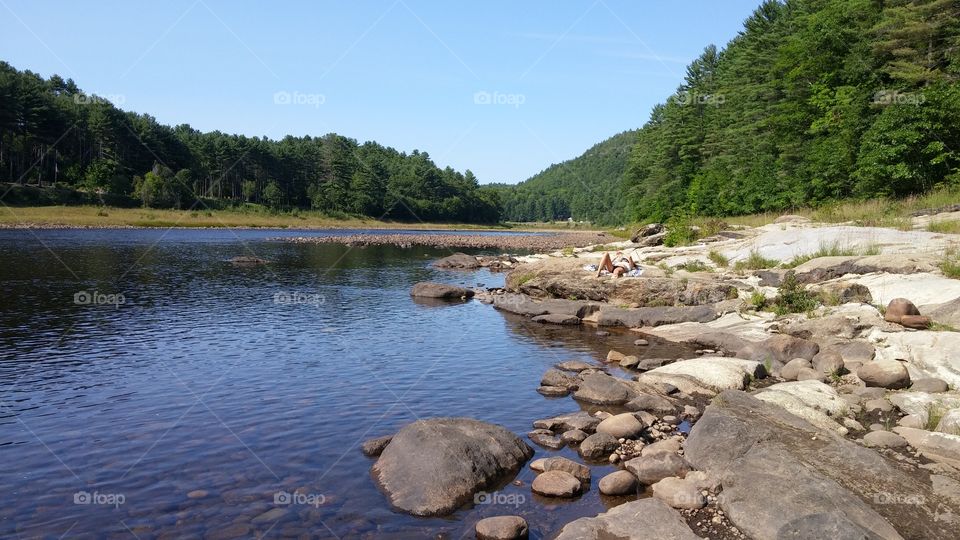 Idyllic view of river