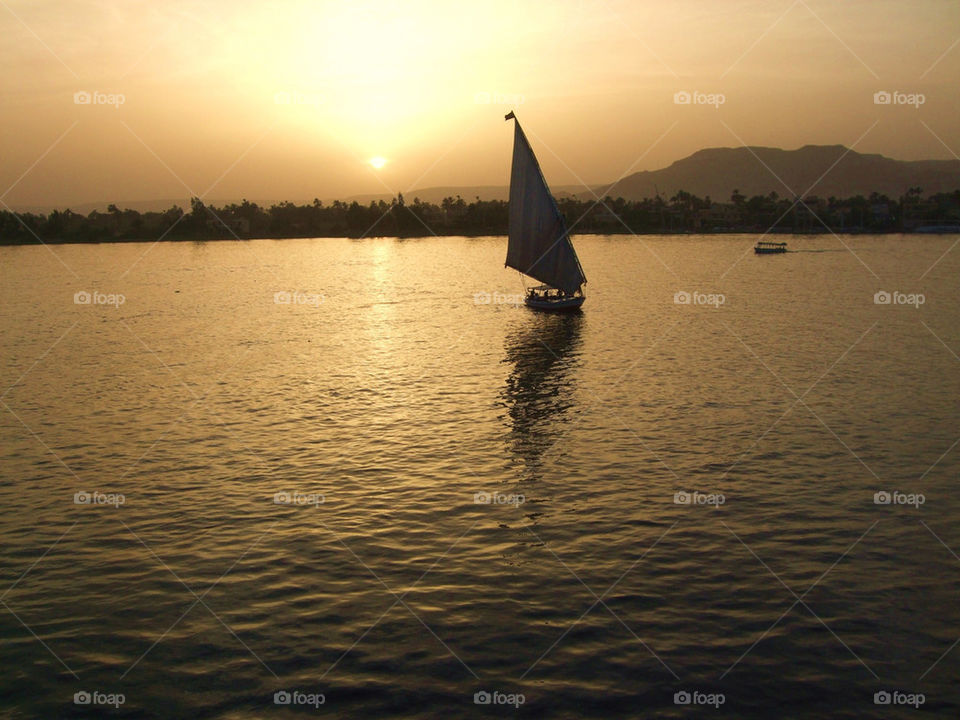Sunset on a felucca