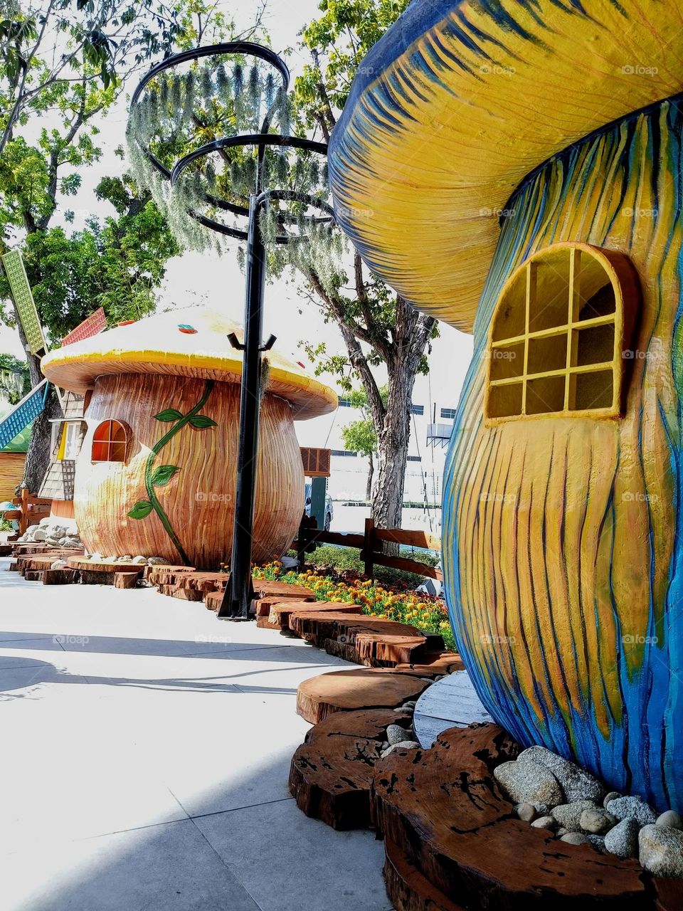The beautiful landscape of Enoki Garden at Food Bayana,Penang.