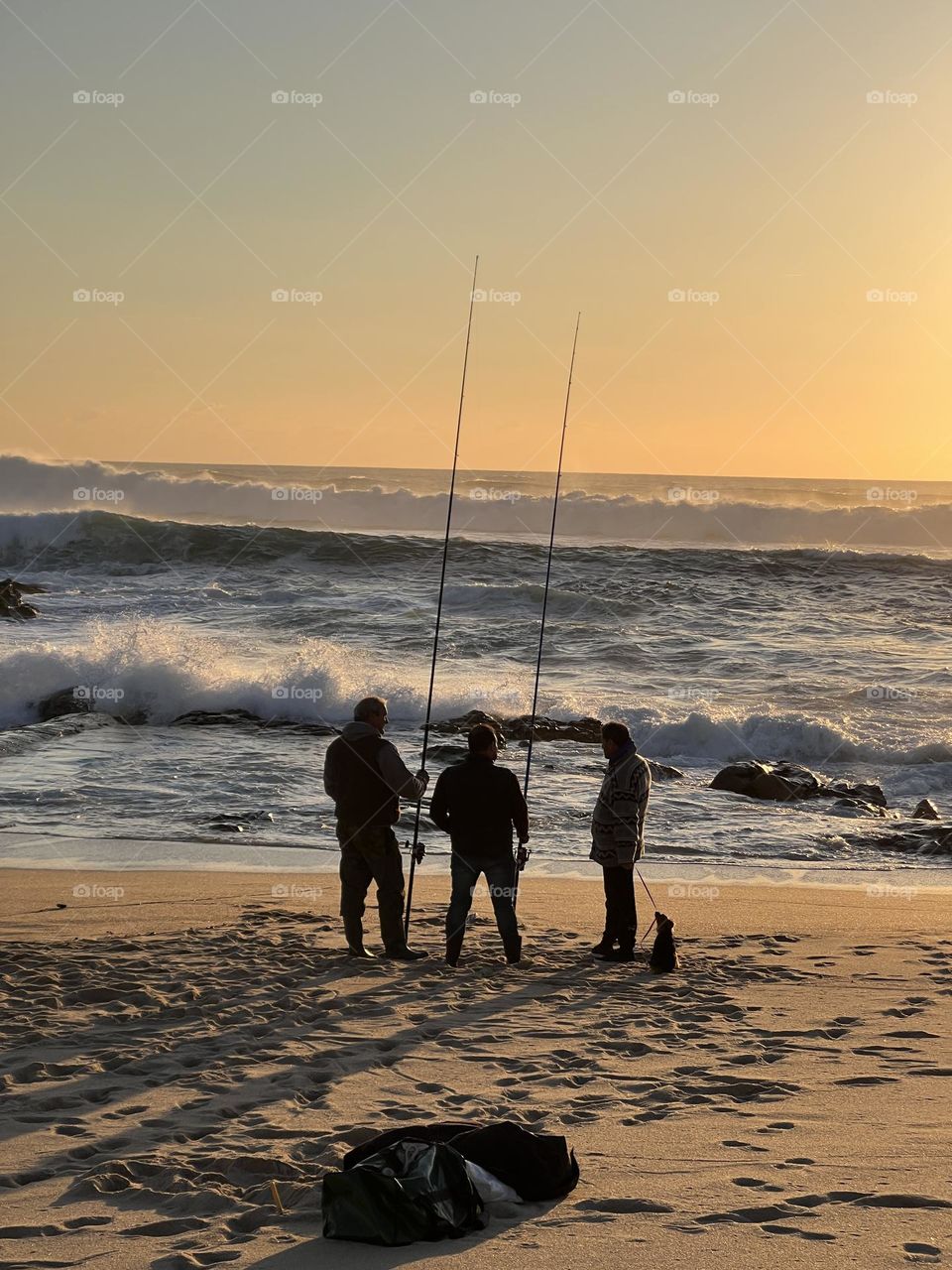 Fisherman by the ocean 
