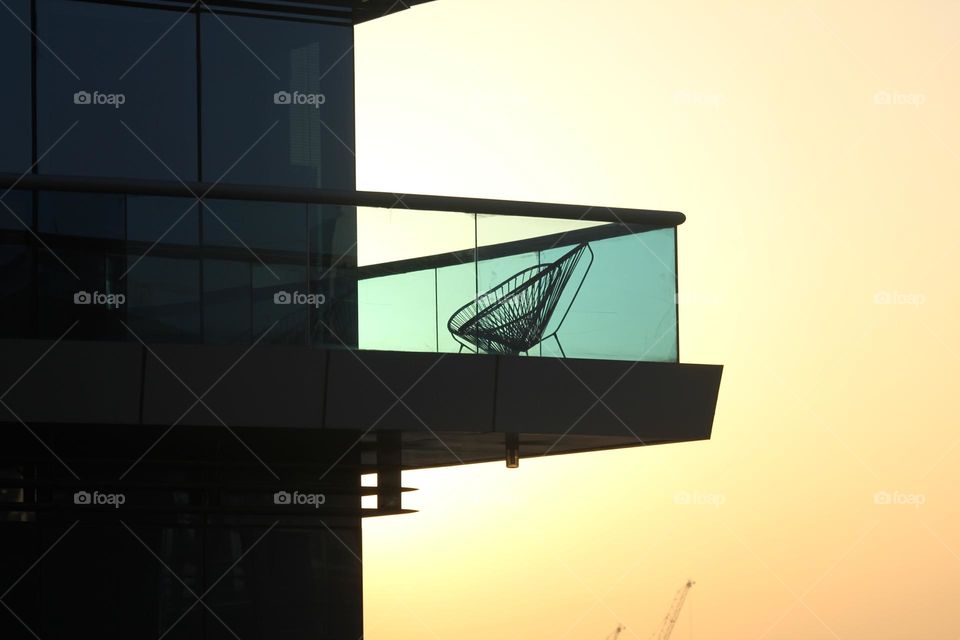 silhouette balcony