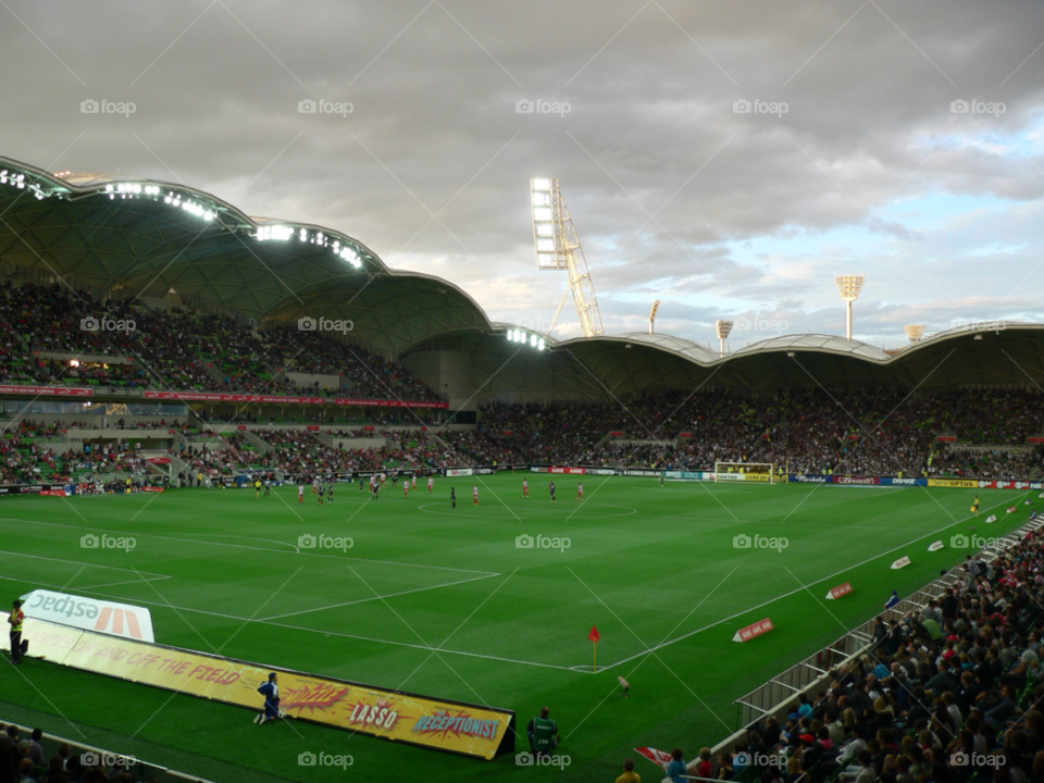 melbourne lights football soccer by auscro