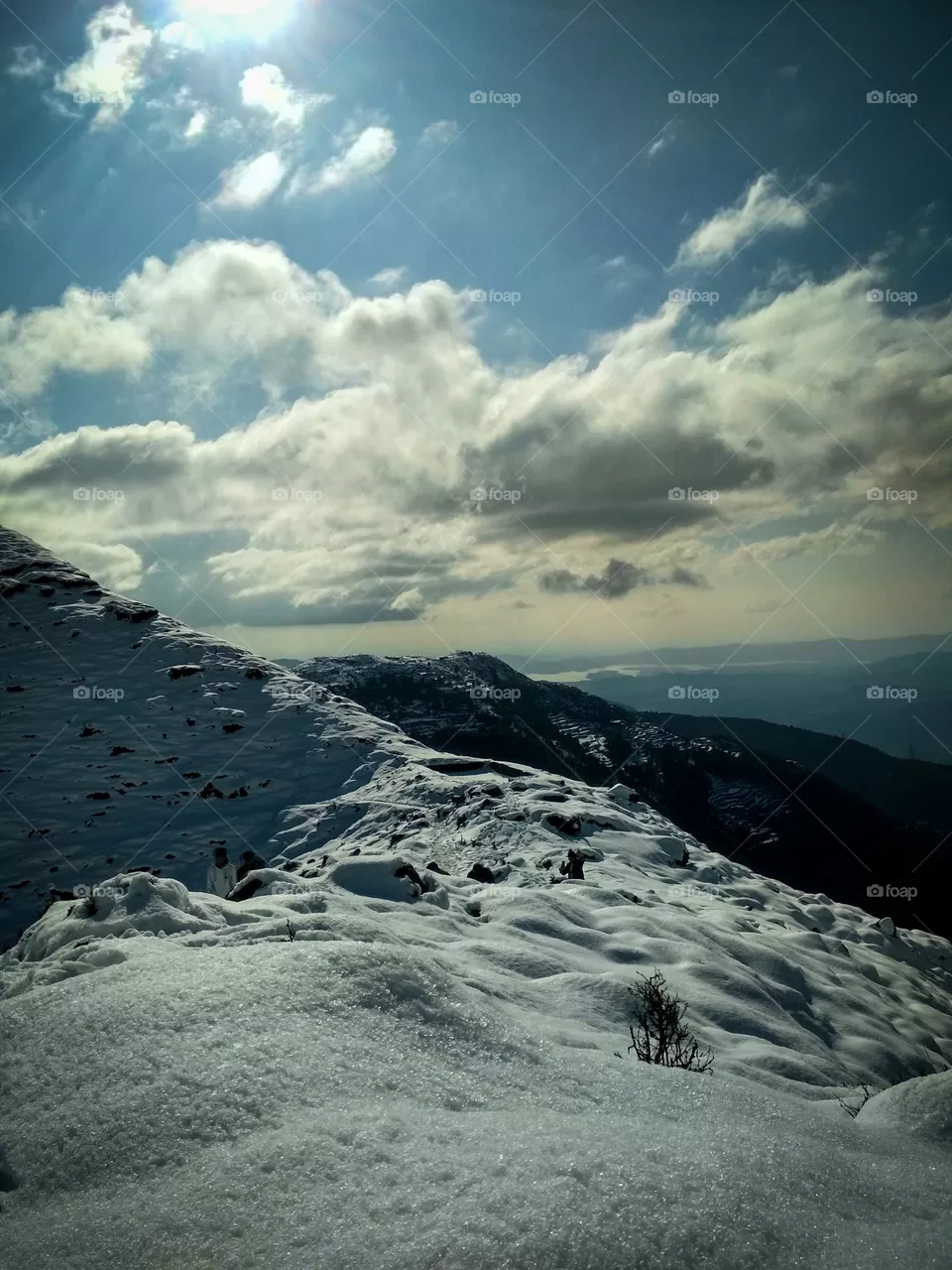 Snow on the mountains, snow photos.