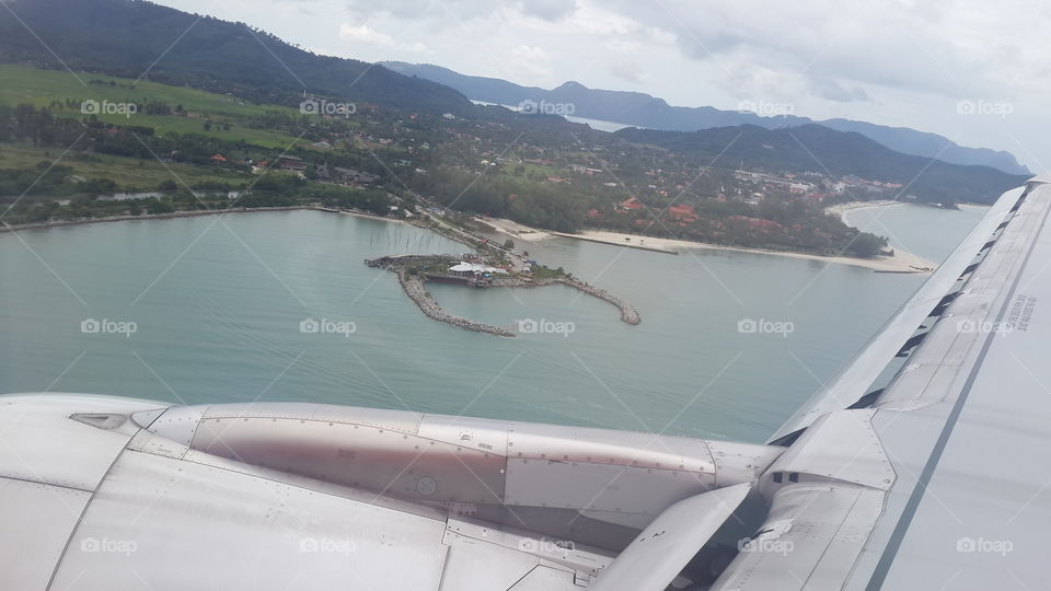 Landing at Langkawi island, Malaysia.
