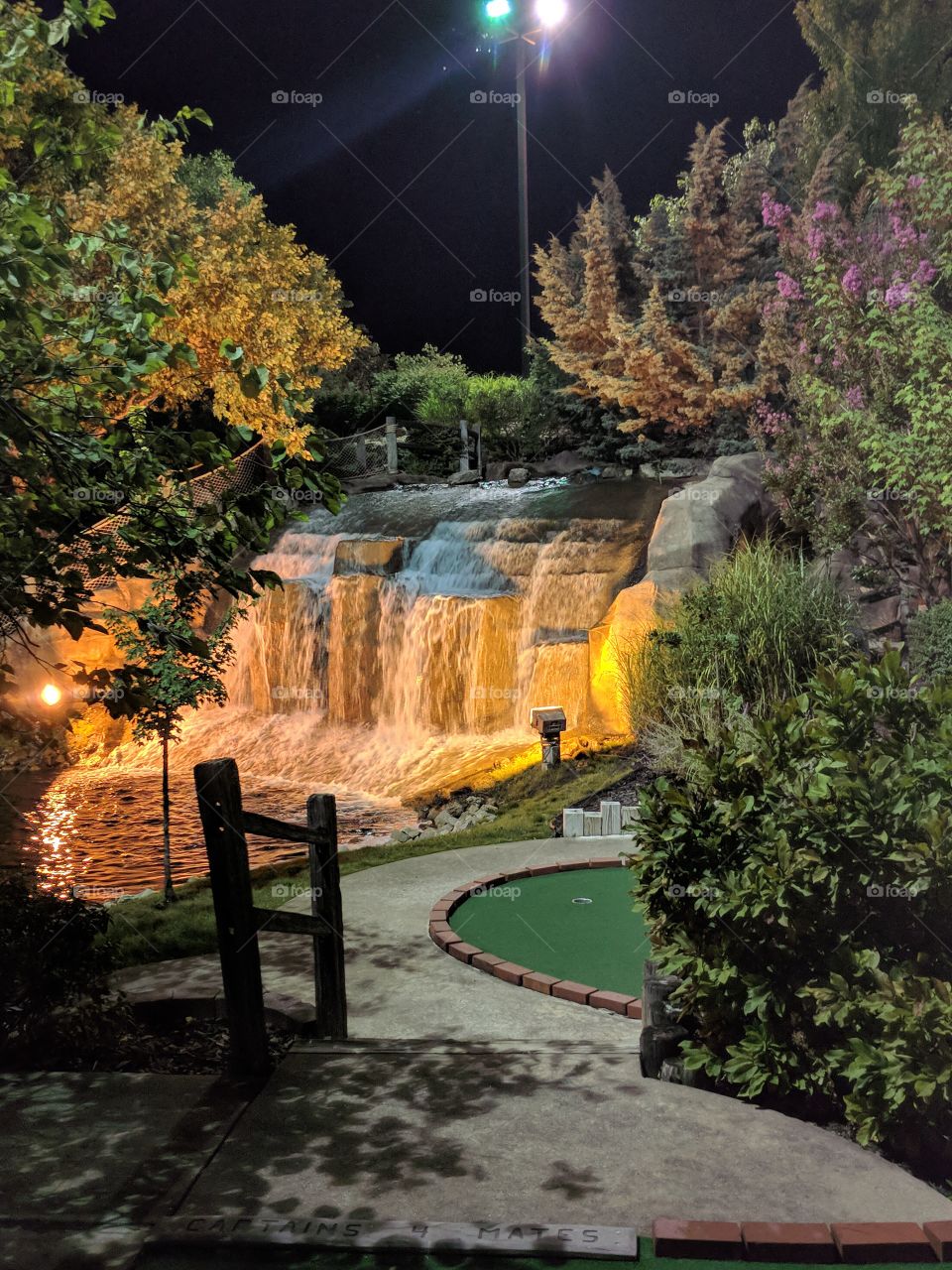 Waterfall at Pirates cove Mini golf course