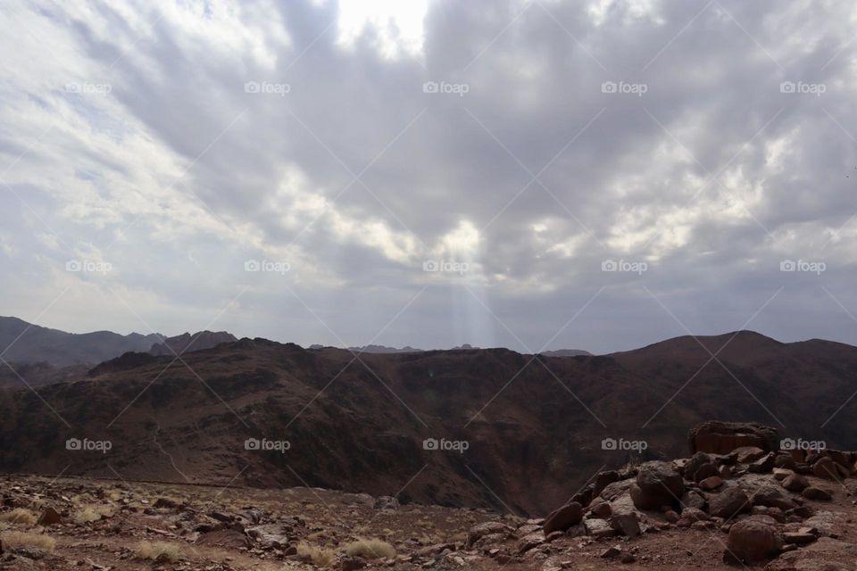 Clouds over Sinai desert 