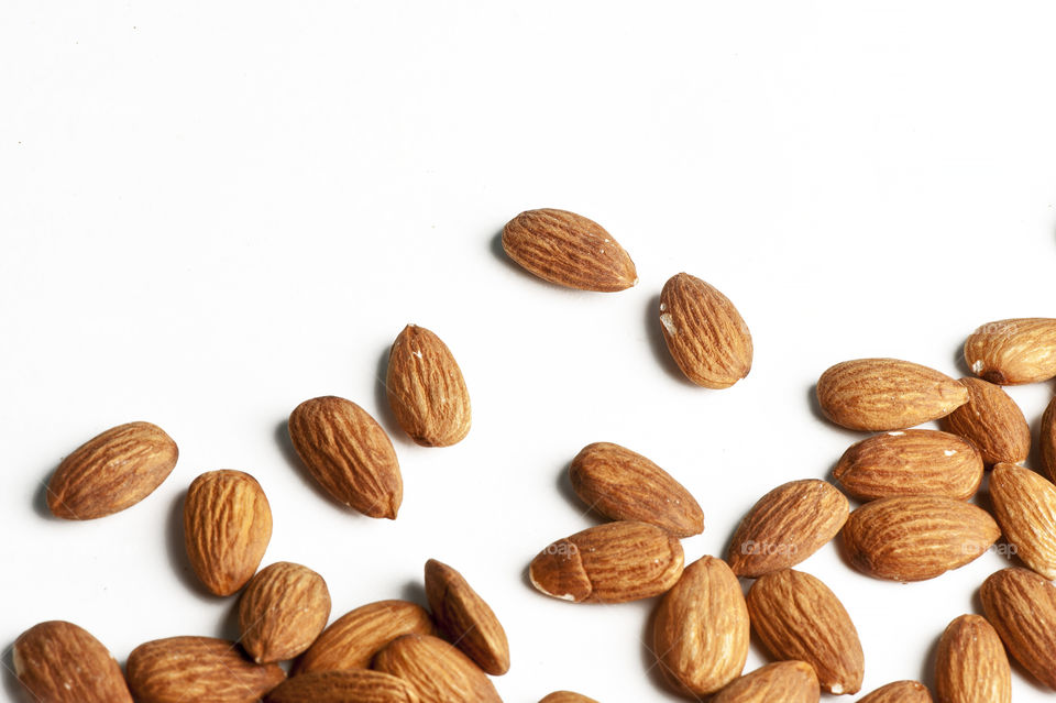 Almonds with isolated background 
