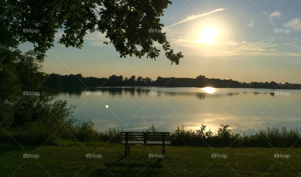 Sunset Lake. Dutch man made lake. 