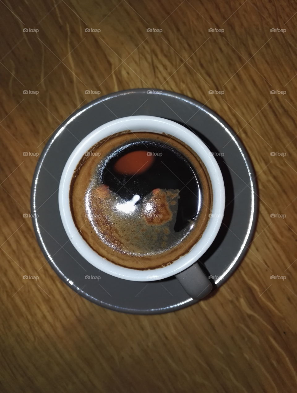 coffee espresso lungo top view